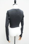 画像6: -50% AURALEE　 SUPPER FINE WOOL HIGH GAUGE RIB KNIT SHORT CARDIGAN　 col. TOP CHARCOAL