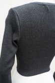 画像7:  AURALEE　 SUPPER FINE WOOL HIGH GAUGE RIB KNIT SHORT CARDIGAN　 col. TOP CHARCOAL (7)