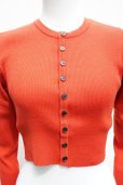 画像2: -50%  AURALEE　<br />SUPPER FINE WOOL HIGH GAUGE RIB KNIT SHORT CARDIGAN　<br />col. RED (2)