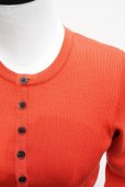 画像3: -50%  AURALEE　 SUPPER FINE WOOL HIGH GAUGE RIB KNIT SHORT CARDIGAN　 col. RED
