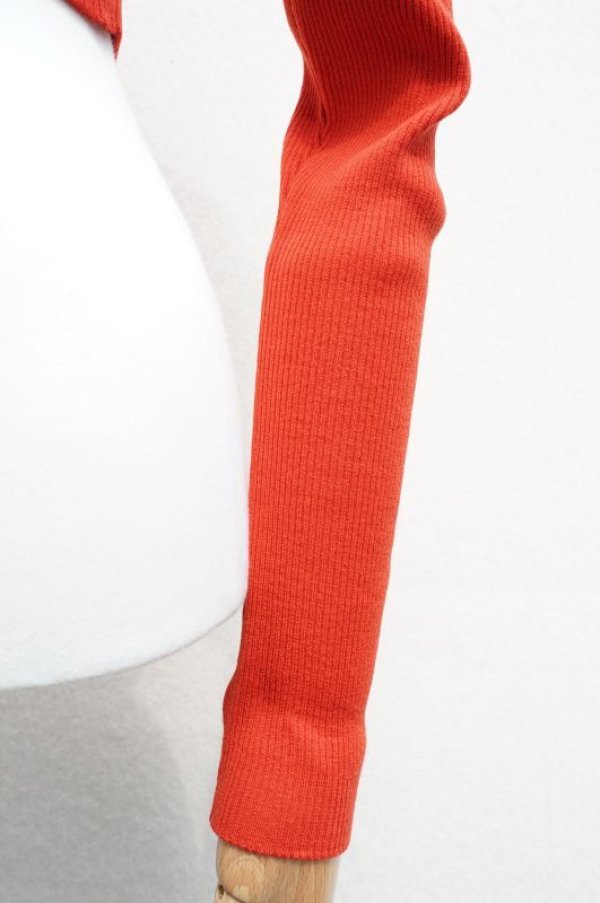 画像5: -50%  AURALEE　 SUPPER FINE WOOL HIGH GAUGE RIB KNIT SHORT CARDIGAN　 col. RED