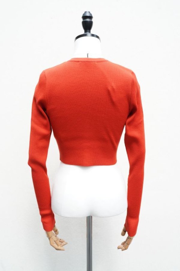 画像6: -50%  AURALEE　 SUPPER FINE WOOL HIGH GAUGE RIB KNIT SHORT CARDIGAN　 col. RED