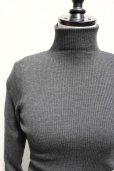 画像2:  AURALEE　<br />SUPPER FINE WOOL HIGH GAUGE RIB KNIT TURTLE　<br />col. TOP CHARCOAL (2)