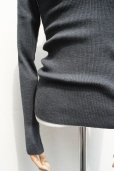 画像3:  AURALEE　<br />SUPPER FINE WOOL HIGH GAUGE RIB KNIT TURTLE　<br />col. TOP CHARCOAL (3)