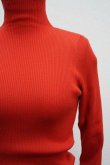 画像4:  AURALEE　 SUPPER FINE WOOL HIGH GAUGE RIB KNIT TURTLE　 col. RED (4)