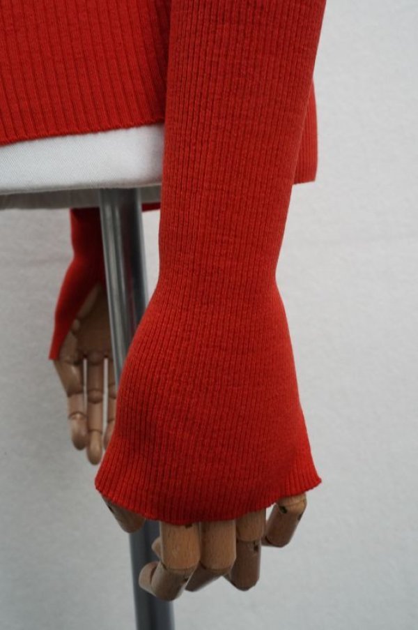 画像6:  AURALEE　 SUPPER FINE WOOL HIGH GAUGE RIB KNIT TURTLE　 col. RED