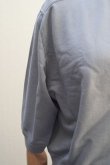 画像3:  AURALEE　 ELASTIC HIGH GAUGE SWEAT HALF SLEEVE P/O　 col. BLUE GRAY (3)