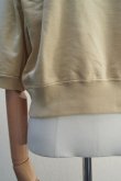 画像4:  AURALEE　 ELASTIC HIGH GAUGE SWEAT HALF SLEEVE P/O　 col. LIGHT BEIGE (4)