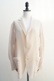 画像1:  AURALEE　 WOOL RECYCLE POLYESTER LENO SHEER JACKET　 col. IVORY (1)