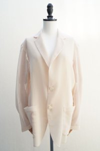  AURALEE　 WOOL RECYCLE POLYESTER LENO SHEER JACKET　 col. IVORY