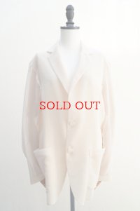  AURALEE　 WOOL RECYCLE POLYESTER LENO SHEER JACKET　 col. IVORY