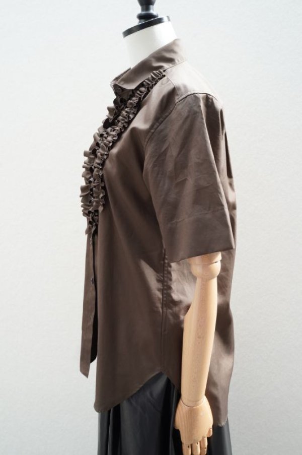 画像5: BOWTE　 FINX COTTON FRILL DRESS SHIRT　 col.BROWN