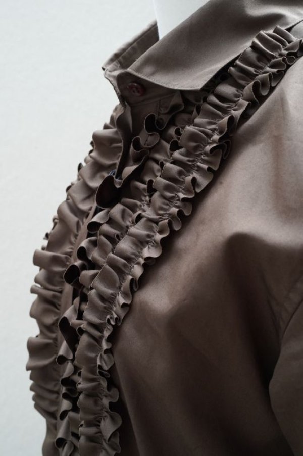 画像8: BOWTE　 FINX COTTON FRILL DRESS SHIRT　 col.BROWN