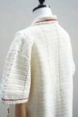 画像5: S.S.DALEY　 Crochet tile rugby shIrt　 col.Ecru/Bordeuax
