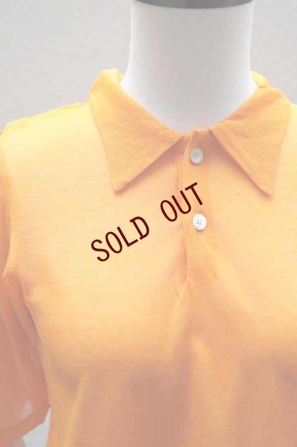 画像2: -50% AURALEE　 HARD TWIST COTTON GAUZE SHIRT POLO　 col. ORANGE