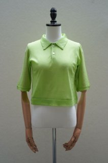 AURALEE HARD TWIST COTTON GAUZE SHIRT POLO col. ORANGE - rollot
