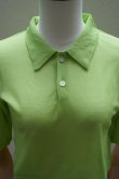 画像2:  AURALEE　 HARD TWIST COTTON GAUZE SHIRT POLO　 col. LIME GREEN (2)