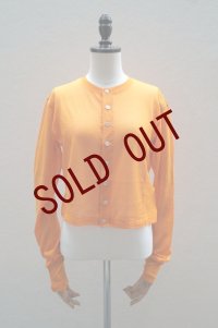  AURALEE　 HARD TWIST COTTON GAUZE CARDIGAN　 col. ORANGE