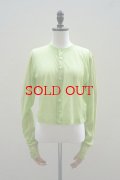  AURALEE　 HARD TWIST COTTON GAUZE CARDIGAN　 col. LIME GREEN