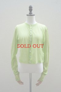  AURALEE　 HARD TWIST COTTON GAUZE CARDIGAN　 col. LIME GREEN