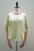 画像1:  AURALEE　 HARD TWIST HIGH GAUGE WOOL SILK KNIT TEE　 col. LIME YELLOW (1)