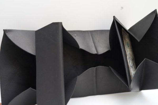 画像6: m.a+　 EXTRA LARGE DOUBLE WALLET　 W 11D-VA1.0　 col. COW LEATHER BLACK