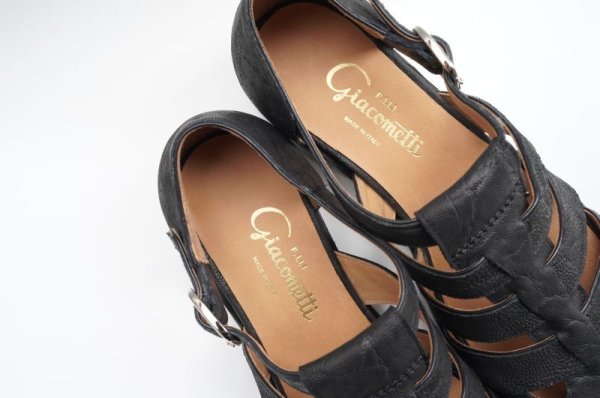 画像9: F.lli Giacometti (レディース)　 エレファントグルカサンダル　 col.NERO