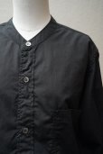 画像1: Sans limite　<br />２本針スタンドカラー　WASHED　<br />col.BLACK (1)