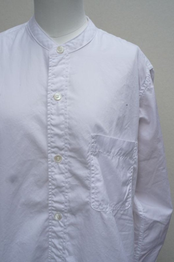 画像1: Sans limite　 ２本針スタンドカラー　WASHED　 col.WHITE