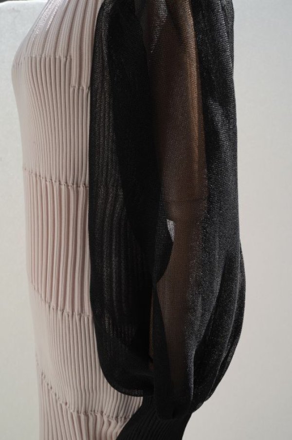 画像3: -50%  CFCL　 FLUTED LUCENT LONG PUFF SLEEVE DRESS　 col.LIGHT BEIGE