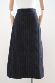 画像2: toogood　 THE PRINTER CULOTTE FELTED CRUMPLED PINSTRIPE SKIRT　 col.FLINT (2)