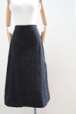 画像1: toogood　 THE PRINTER CULOTTE FELTED CRUMPLED PINSTRIPE SKIRT　 col.FLINT (1)