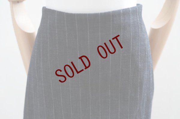 画像3: toogood　 THE PRINTER CULOTTE FELTED CRUMPLED PINSTRIPE SKIRT　 col.FLINT