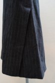 画像6: toogood　 THE PRINTER CULOTTE FELTED CRUMPLED PINSTRIPE SKIRT　 col.FLINT (6)