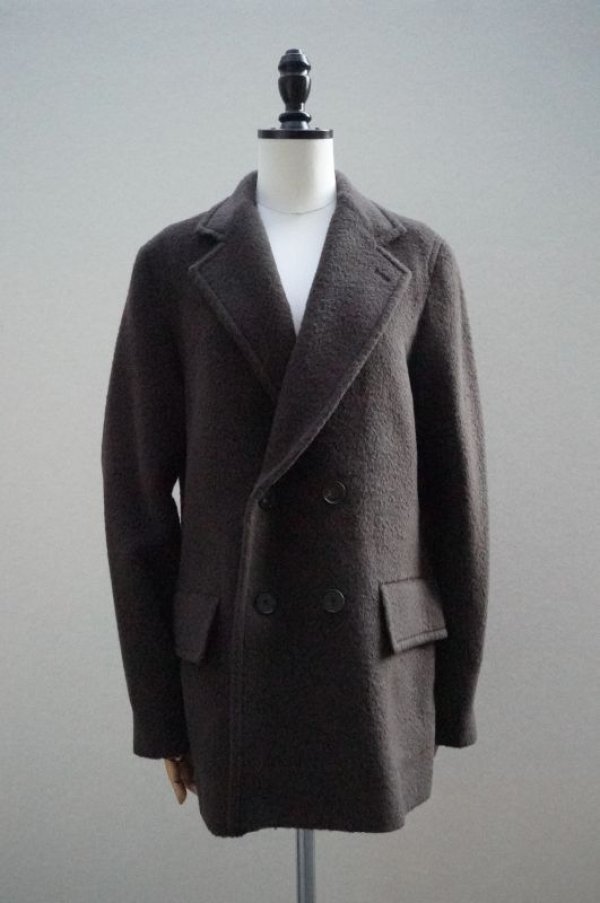 画像1:  AURALEE　 BRUSHED SURI ALPACA MOHAIR JAQUARD JACKET　 col.DARK BROWN