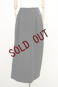  AURALEE　 BRUSHED ALPACA WOOL MELTON SKIRT　 col.BLACK