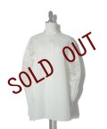 BOWTE　 LACE PANELED SHIRT　 col. WHITE