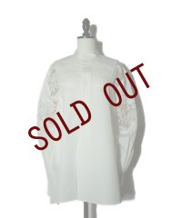 BOWTE　 LACE PANELED SHIRT　 col. WHITE
