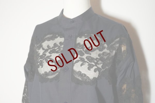 画像4: BOWTE　 LACE PANELED SHIRT　 col. BLACK