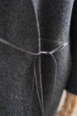 画像4: TENNE HANDCRAFTED MODERN  NO COLLAR KNIT JACKET  col.CHARCOAL (4)