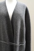 画像1: TENNE HANDCRAFTED MODERN  NO COLLAR KNIT JACKET  col.CHARCOAL (1)