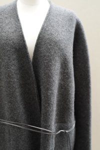 TENNE HANDCRAFTED MODERN  NO COLLAR KNIT JACKET  col.CHARCOAL