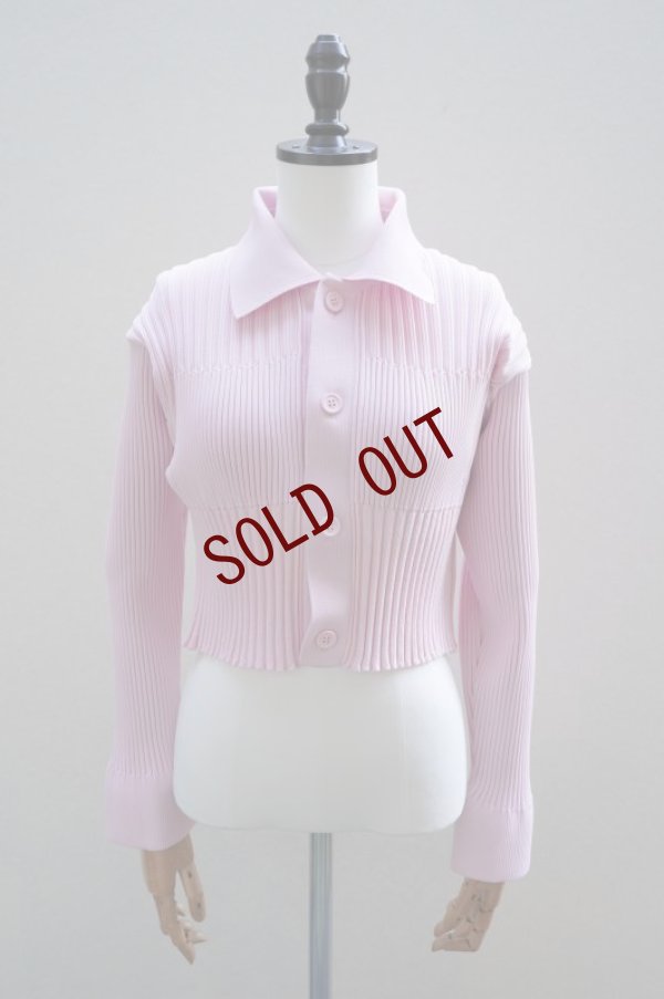 画像3: CFCL　 FLUTED CROPPED SHIRT CARDIGAN 　 col.PASTEL PINK