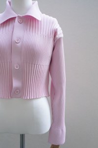 CFCL　 FLUTED CROPPED SHIRT CARDIGAN 　 col.PASTEL PINK