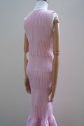 CFCL　 FLUTED  SLEEVELESS MERMAID DRESS　 col.PASTEL PINK