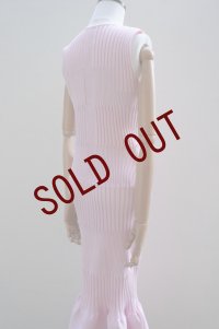 CFCL　 FLUTED  SLEEVELESS MERMAID DRESS　 col.PASTEL PINK