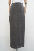 画像1:  AURALEE　 LAMA SHETLAND WOOL TWEED SKIRT 　 col. KHAKI TWEED (1)