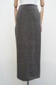 画像1:  AURALEE　<br />LAMA SHETLAND WOOL TWEED SKIRT 　<br />col. KHAKI TWEED (1)