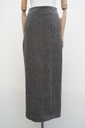  AURALEE　 LAMA SHETLAND WOOL TWEED SKIRT 　 col. KHAKI TWEED