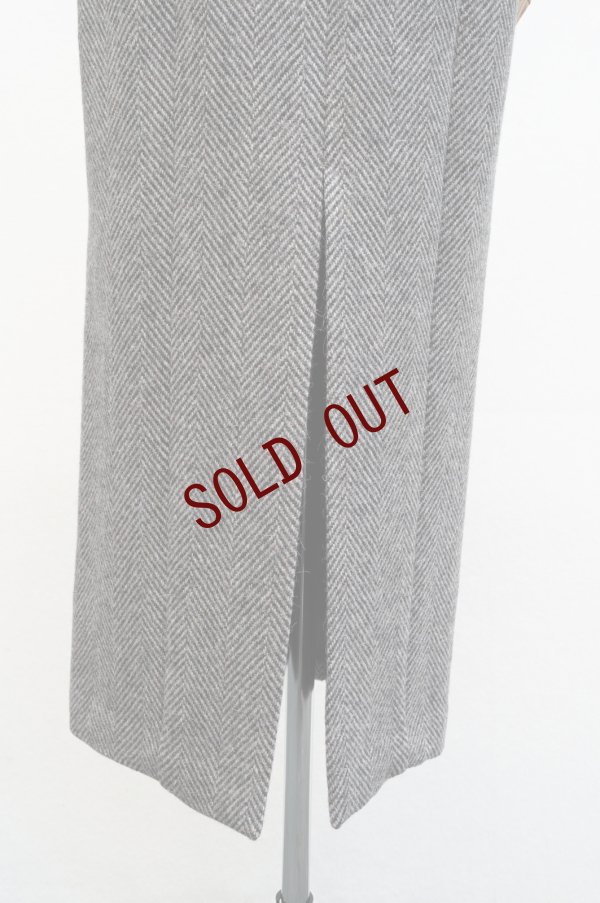 画像8:  AURALEE　 LAMA SHETLAND WOOL TWEED SKIRT 　 col. KHAKI TWEED